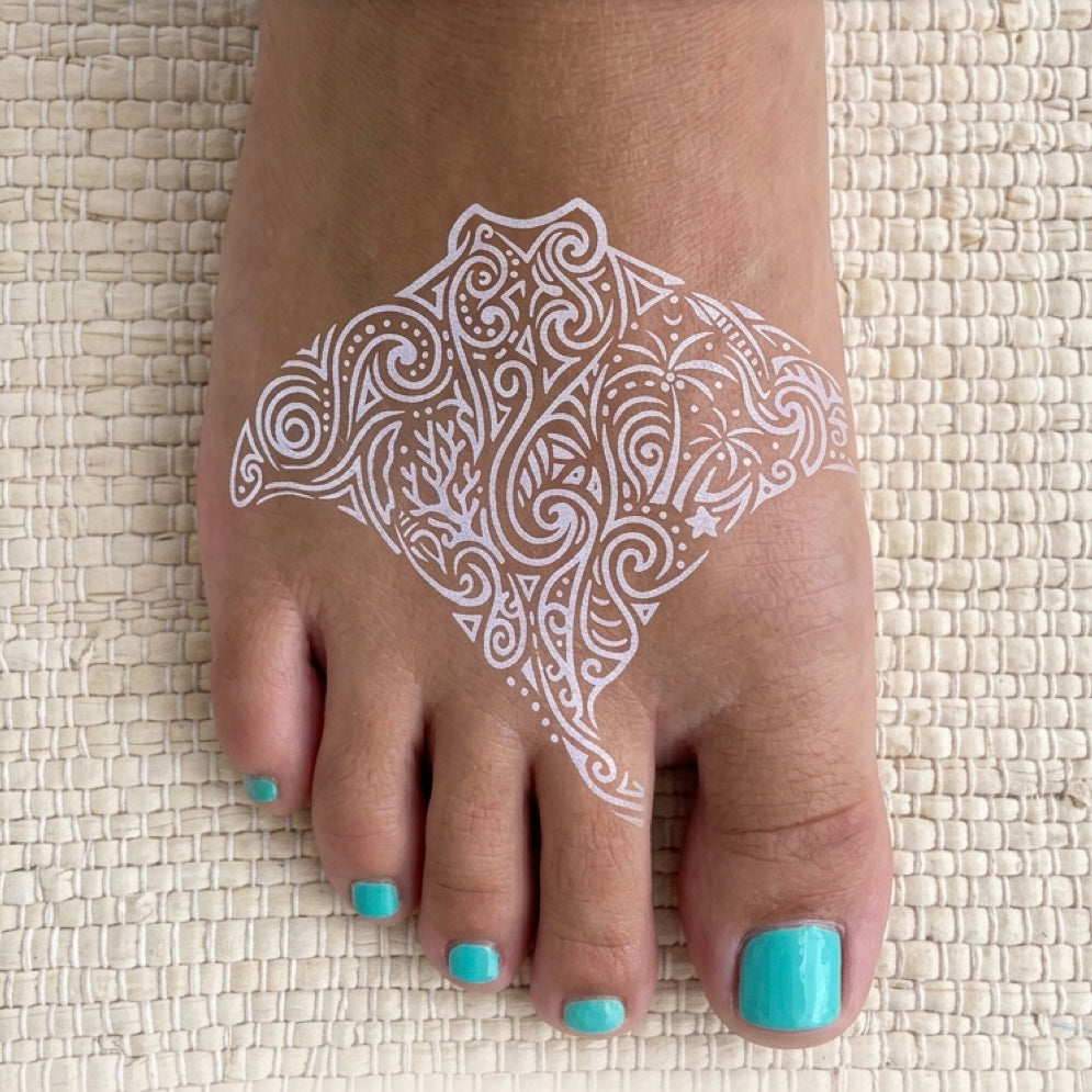 Coastal Sting Ray Temporary Tattoo