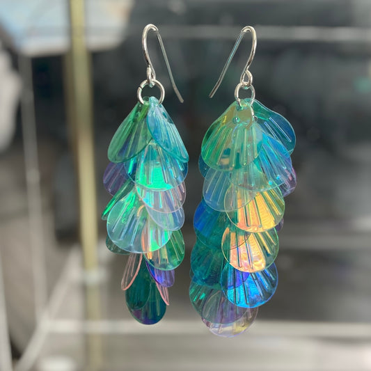 Iridescent Mermaid Lagoon Earrings