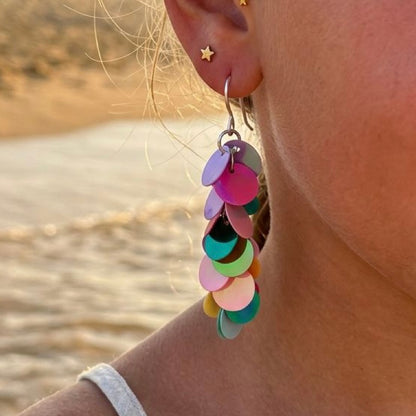 Sunset Splash Mermaid Earrings