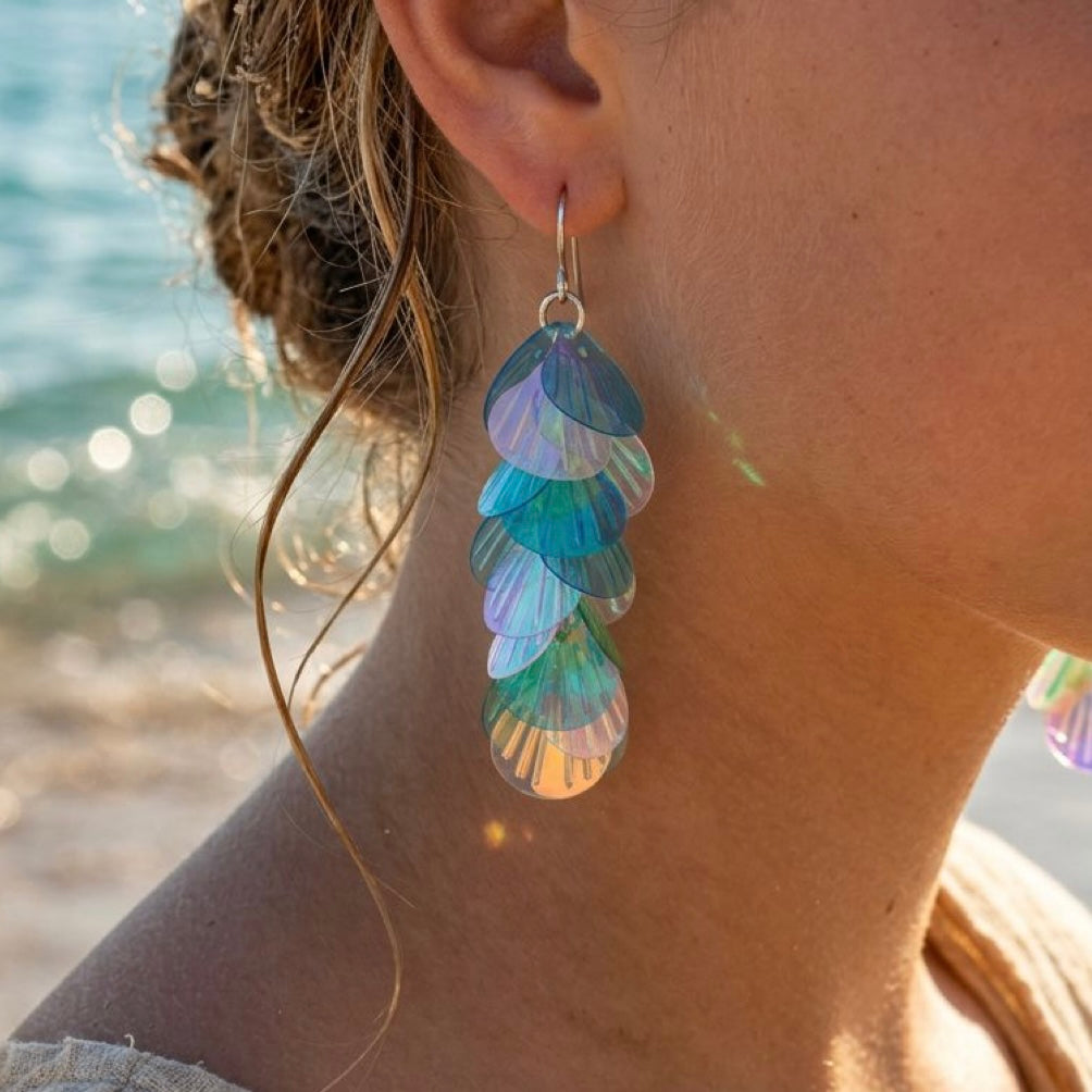 Iridescent Mermaid Lagoon Earrings